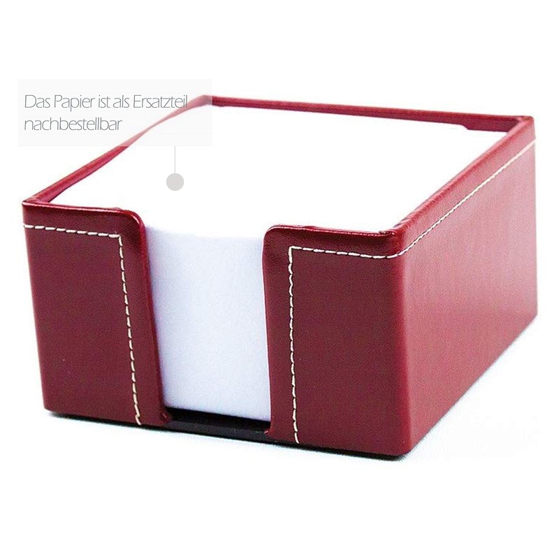 DELMON VARONE - Cambridge Top Grain Red Leather Note Box