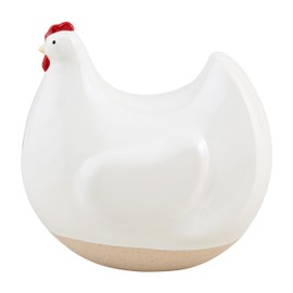 Mud Pie Stoneware Hen Decor Large; 7" x 7 1/2"
