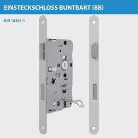 lockzz Mortice Lock Deadlock Right for Room Door Latch + Latch