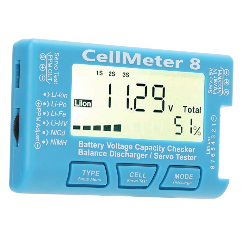 Digital Battery Capacity Checker Voltage Tester Meter for LiPo Life