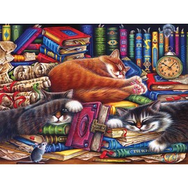 Cra-Z-Art - RoseArt - Puzzle Collector - The Old Book Shops Cats - 1000 Piece Jigsaw Puzzle