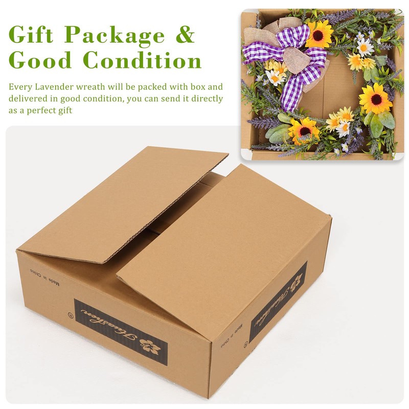 Yellow Daisy Sunflower Wreath 20 Inch Spring Summer Wreath Fake