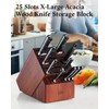 Cooks Standard Acacia wood Knife Block Holder without Knives, 25