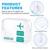 OSDUE 2PCS Clear Travel Toiletries Bags, TSA Approved Transparent Aeroplane