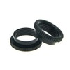 KAISH 2x American Fine Knurled Deep Nut Guitar Toggle Switch Nut Swtich Deep Nut for Les Paul Guitars with Switchcraft Switch Black