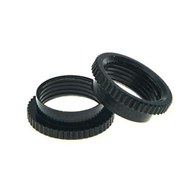 KAISH 2x American Fine Knurled Deep Nut Guitar Toggle Switch Nut Swtich Deep Nut for Les Paul Guitars with Switchcraft Switch Black