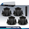 PIT66 Rear Wheel Axle Hub Cover Kit Compatible with Semi-Trucks