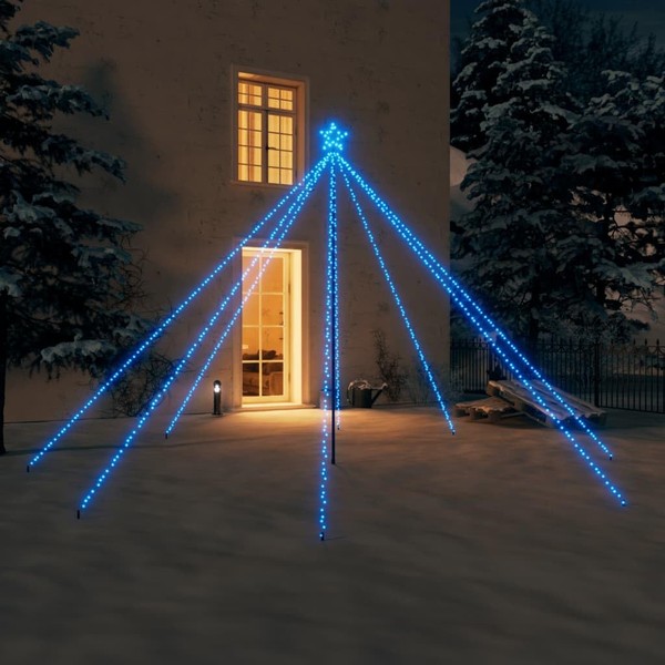 ZJMTOCYU LED Christmas Tree Indoor Outdoor with 576 Blue Lights,