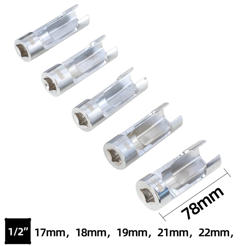 DPTOOL 14PCS Strut Nut Socket, 8-22mm Diesel Injector Fuel Line