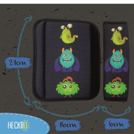 HECKBO 1 x Car Seat Belt Pad Children's Monster