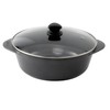 IMUSA Cocotte Cast Aluminum Ceramic Nonstick Caldero with Glass Lid,