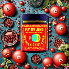 Fly by Jing NEW Fly by Jing Sichuan Chili Crisp, All-Natural & Vegan Chili Sauce, 6 oz
