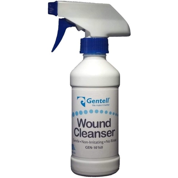 Gentell Dermal Wound Cleanser | Gentle, Non-Irritating | No Rinse - 16 Ounce Spray Bottle (Pack of 1)