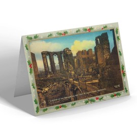 CHRISTMAS CARD - Vintage Warwickshire Banqueting Hall St Lowes Tower Kenilworth b