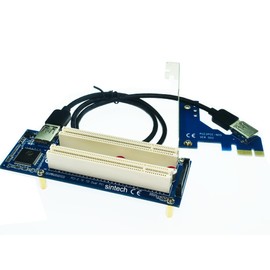 Sintech PCI-E Express X1 to Dual PCI Riser Extender Card with Low Profile Bracket