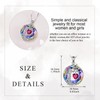 POPLYKE Tree of life Birthstone Necklace for Women Sterling Silver