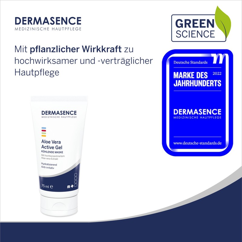 DERMASENCE Aloe Vera Active Gel, 75 ml - Moisturising and