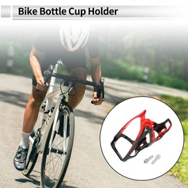 RATCHROLL 1 Pc Universal Motorcycle Bike Drink Holder Motorbike Bicycle Water Bottle Cup Holder Screw Black Red Plastic