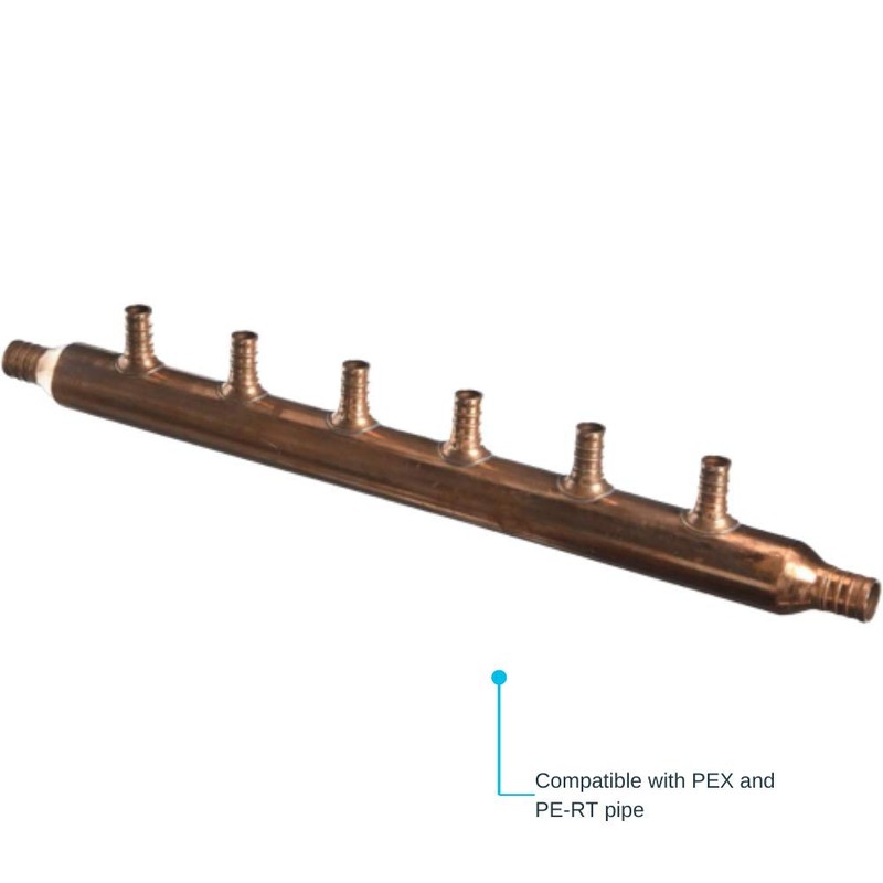 SharkBite 6 Port Open Crimp Copper Multi-Port Tee, Plumbing Fittings,