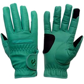 eGlove EQUEST GRIP PRO Leather Touchscreen Horse Riding Gloves (Jade Green, Small)