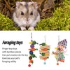 3pcs Parrot Chew Toys Weave Carrot Corn Rattan Balls Shredded