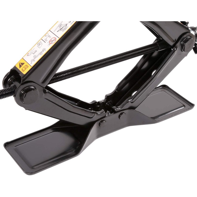 Steel Scissor Jack for Car 1.8 Ton Oversized Base, Portable,