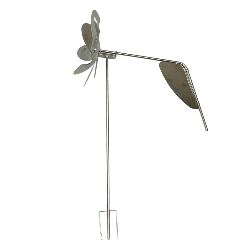 Metal Windmill 360 Degree Rotation Rustproof Waterproof Decorative Stake Wind