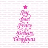 Christmas Tree Words Stencil - Durable Mylar Christmas Stencils Made