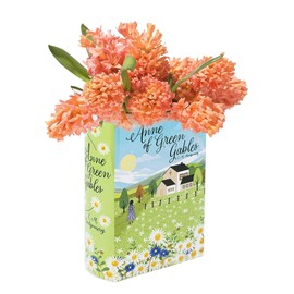 YANGUN Ceramic Book Vase, Book Flower Vase, Art Unique Modern for Home Office Bookshelf Living Room Bedroom Decor Bookish Gifts, Pastoral style