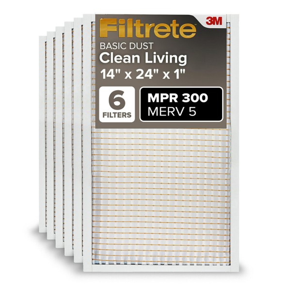 Filtrete Filtrete 14x24x1 AC Furnace Air Filter, MERV 5, MPR
