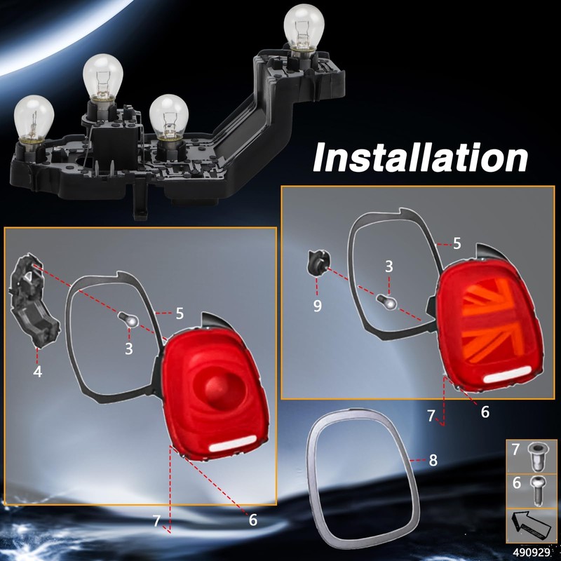 KPALAG Left or Right Rear Taillight Tail Light Lamp Socket