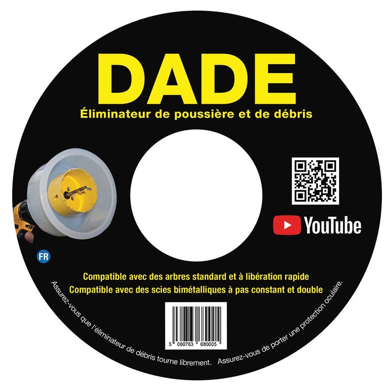DADE Drill Dust Collector Eliminator D.A.D.E Holesaw Drilling Vertically Ceiling
