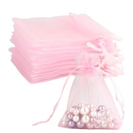 Mesh Bags Drawstring Sachet Bags Gift Bag Pouch Bags Organza Bags 50Pcs Organza Bags 5x7 Pink Wedding Favor Bags Jewelry Gift Bags Candy Pouches Party Favor Bags for Festival Makeup Wrapping Supplie