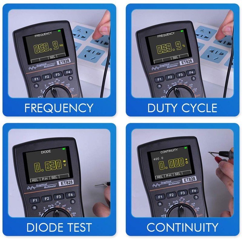 VISLONE Digital Oscilloscope Multimeter 2 in 1, Digital Oscilloscope Kit,