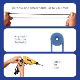 CABLY 30pcs Silicone Cable Tie - Reusable Cable Tie Organizer, Multipurpose Cord Management, Electronics Accessories for Home and Office (3 Inch, 30pcs White)