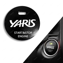 Yaris Cross Engine Start Yaris 210 Series 150 Series 10 Series 15 Series Ignition Switch Push Button Aluminum Cover (Yaris, Black)