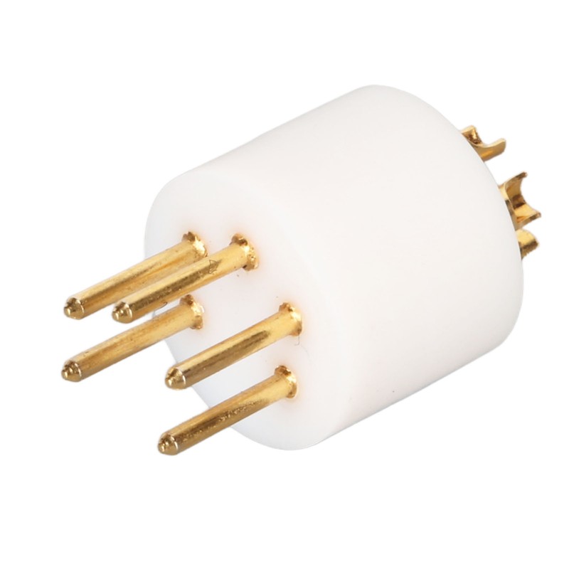 5 Pin Turntable Plug Connector Red Copper Gold Plating Nickel