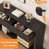 FATORRI Console Table for Entryway, Modern Sofa Table with 2