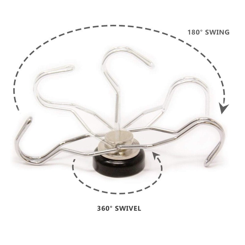 first4magnets™ White Swivel Hook for Holding Rope, Wires and Clothing