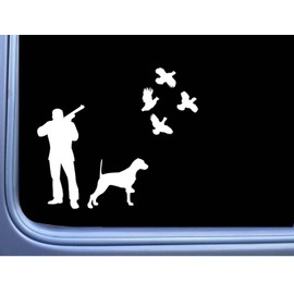 EZ-STIK English Pointer 4 Quail M307 8 inch hunting dog decal