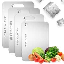 Katuchef Titanium Cutting Board 2026 New Upgrade Titanium Grade 5 Cutting Boards for Kitchen Non Toxic, Non-slip, Hygiene Durable Chopping Board Suitable for Dishwasher Safe (18.11IN*11.81IN)