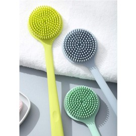 Cepillo de Baño de Silicona con Mango Largo – Limpieza Profunda y Antideslizante