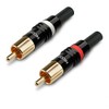 Hicon HI-CM03-NTL RCA Connectors Set of 2 / Red RCA