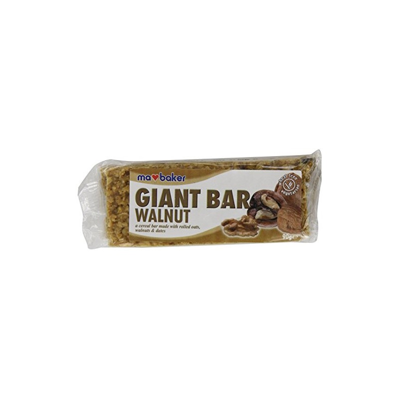 20 Pack of Ma Baker Giant Bar Walnut 90 g