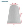 Aspen Creative 51028-2,Hardback Empire Transitional Clip-On Chandelier Shade/Beige Linen Fabric,2.5"