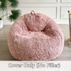 LIFEREVO Fluffy Faux Fur Bean Bag Chair Cover (No Filler),