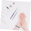 PACKOVE 4pcs Nail Art Tweezers for Gel Nails Precision Crafting