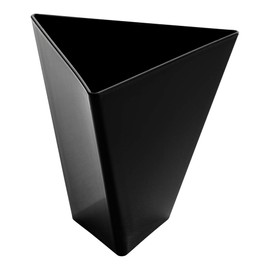 Professional Dessert Cups, Plastic Cups for Dessert - Durable Premium Plastic - Modern Shaped - Black - 3.5 oz - 2.9" x 2.6" x 2.8" - 100ct Box - Restaurantware (RWP0154B)