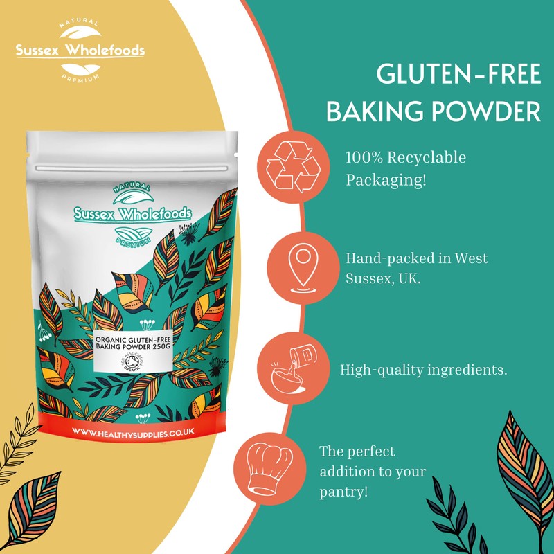 Organic Gluten-Free Baking Powder 500g - Perfect for Cakes, Bread