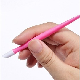 Nail art soft rubber pusher stick, 45-degree diagonal push, glitter rubbing, wiping, nail sticker adherer / 네일아트 부드러운 고무 푸셔 스틱 45도 사선 푸시 글리터 문지르기 닦기 네일 스티커 밀착기
